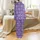 Newborn Toddler Purple Satin Pajamas: Elegant White Floral Medallion Pattern - Birthday Sleep Set Satin Pajamas Set - 3
