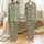 Women's Abstract Botanical Leaf Pattern Linen Sleep Set: Serene Organic Sage Green Loungewear Satin Pajamas Set - 1
