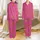 Indian Cotton Women's Fuchsia Pink Hand Block Print Tiger Stripe Pajamas Set Satin Pajamas Set - 1
