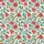 Women's Hand Block Printed Coral Red Bellflower Teal Leaf Pure Cotton Sleepwear Set Satin Pajamas Set - 4