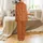Bridesmaid & Bridal Party Personalized Rose Monogram Floral Burnt Orange Silky Satin Loungewear Satin Pajamas Set - 3