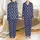 Elegant White Flowing Ribbon Loops on Deep Navy Design Satin Pajamas Set - 1