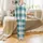 Men's Pajama Sewing Pattern: Cozy Plaid Sky Blue & Teal Buffalo Check Loungewear PDF Satin Pajamas Set - 2