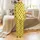 Celestial Enthusiast: Vibrant Lemon Yellow Black Star Moon Seamless Graphic Fashion Accent Satin Short-Sleeve Pajamas Set - 3