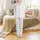 New Parents' Minimalist Romper & Sewing Motif Pattern Print Satin Short-Sleeve Pajamas Set - 2