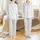 New Parents' Minimalist Romper & Sewing Motif Pattern Print Satin Short-Sleeve Pajamas Set - 1