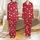 Great Dane XLarge Dog Pajama Pattern: Red Polka Dot Paw Print Digital Download with Zipper - A4/Letter/Poster Print Satin Pajamas Set - 1