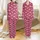 Greyhound Owners Digital Pattern: Fuchsia Abstract Folk Floral Motif XSmall Small Satin Pajamas Set - 1