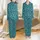 Women's Floral Cotton Sleep Set: Indian Teal Bell Flower Block Print Loungewear Satin Pajamas Set - 1