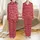 Family Kids Adults Personalized Initial Red Fair Isle Nordic Reindeer Cotton Sleep Set Satin Pajamas Set - 1