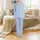 Bridesmaid & Bride Satin Pajama Set: Minimalist Love Ring Heart Long Sleeve Design Satin Pajamas Set - 2