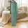 Bridal Party Sage Green Botanical Script Satin Sleep Set: 'Bridesmaid' Leaf Pattern Loungewear Satin Pajamas Set - 3