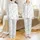 Women's Personalized Gift: Eucalyptus Floral 'Love' Script Silky Short Sleeve Long Pants Sleep Set Satin Pajamas Set - 1