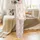 Bridesmaid Blush Rose Peony Lace Satin Ruffle Cami Monogrammed Sleep Set Satin Short-Sleeve Pajamas Set - 3
