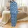 Hanukkah Personalized Pajama Bottoms: Custom Pet Human Face, Royal Blue Menorah & Dreidel Print Satin Pajamas Set - 3