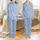 Personalized Bridal Party Dusty Blue Floral Satin Getting Ready Pajamas Satin Pajamas Set - 1