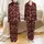 Rustic Winter: Red Black Buffalo Plaid Reindeer Snowflake Holly Berry Pattern Art Satin Pajamas Set - 1