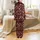 Rustic Winter: Red Black Buffalo Plaid Reindeer Snowflake Holly Berry Pattern Art Satin Pajamas Set - 3