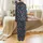 Women's Ocean Octopus Pajamas: Vintage Marine Life Print - Polyester Spandex Sleep Set Satin Pajamas Set - 3