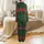 Monogrammed Bridesmaid Dark Forest Green Tartan Plaid Rayon Sleep Set Satin Pajamas Set - 3