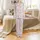 Family Christmas Pajamas: Pink Paris Eiffel Tower Macaron Doodle Long Sleep Set Satin Pajamas Set - 2