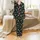 Bridesmaid & Bridal Satin Pajama Set: Forest Green Floral, Rose, Sage 'Bride' Script Short PJ Satin Pajamas Set - 2
