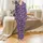 Custom Family Cat Photo Pajamas: Playful Lavender Kitten Face Print - Cozy Spandex Sleepwear Satin Pajamas Set - 2