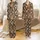 Women's Halloween Patchwork Sleep Set: Quilted Ghost Bat Pumpkin Skull Folk Art Design Satin Pajamas Set - 1