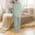 Women's Personalized Satin Sleep Set: Champagne Toast & Ring Pattern Bridal Gift Satin Pajamas Set - 3