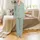 Women's Personalized Satin Sleep Set: Champagne Toast & Ring Pattern Bridal Gift Satin Pajamas Set - 2