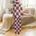 Women's Personalized Gift: Elegant Script Initial Monogram Rose Heart Pattern Rayon Cotton Sleep Set Satin Pajamas Set - 3