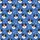 Dog Lover Family Sleep Set: Custom Royal Blue Tricolor Dog & Paw Print, Personalized Christmas Matching Loungewear Satin Pajamas Set - 4