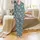 Playful Panda Loungewear: Cartoon Head & Bamboo Print - Cozy Pajamas Set Satin Pajamas Set - 2