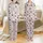 Couples Kimono Style: Serene Pink & Grey Celestial Star Moon Pattern - Washed Cotton Gauze Pajamas Satin Pajamas Set - 1