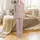 Bridal Pearl Blush Pink Sphere Design Robe and Slip Sleep Set Satin Pajamas Set - 2