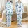 Women's Vibrant Blue Sea Turtle & Starfish Satin Sleep Set Satin Pajamas Set - 1