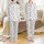Unisex Hanukkah Holiday: Hand-Drawn Watercolor Menorah Dreidel Gelt Pattern - Relaxed Pajamas Satin Pajamas Set - 1