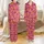 Women's Hot Pink Tiger Safari Block Print Cotton Sleep Set - Bridesmaid Loungewear Satin Pajamas Set - 1