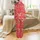 Personalized Family Christmas Pajamas: Whimsical Baby Reindeer, Red Snowfall & Fair Isle Sleep Set Satin Pajamas Set - 3