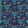 Personalized Hanukkah Sleep Set: Custom Name Coquette Bow Menorah Dreidel Pattern - Indigo Blue & Gold Art Satin Pajamas Set - 4