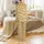 Women's Funny White Geese Christmas Pajama Set with Santa Hats Satin Pajamas Set - 3