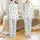 Men's Family Matching Vibrant Skier Snowboarder Winter Scene Polyester Lounge Sleep Trousers with Pockets Satin Pajamas Set - 1