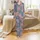 Soft Women's Personalized Pajama Set - Custom Script Rayon Cotton Gift Satin Pajamas Set - 2