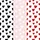 Women's Soft Polyester Pajamas: Playful Scattered Heart Print - 3pc Long Pants Sleep Set Satin Pajamas Set - 4