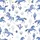 Women's Indigo Blue Wild Horse & Desert Flora Two-Piece Button-Up Short Sleeve Pajamas with Pockets Satin Pajamas Set - 4