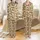 Women's Luxurious Leopard Print Pajama Set: Hand-Drawn Golden-Brown All-Over Pattern Satin Pajamas Set - 1
