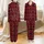 Men's Highland Cow Sleepwear: Red Bull Print & Thistle Pattern - All-Over Farm Animal Lounge Garment Satin Pajamas Set - 1