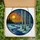 Nature Lovers' Stained Glass Winter Forest Birch Tree Radiant Orange Blue Sunset Glow Art Stained Glass Suncatcher - 6