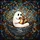 Cozy Aesthetic Fans' Tiffany Style Stained Glass Ghost Reading Book Ethereal Autumnal Mosaic Jewel Tones Stained Glass Suncatcher - 7
