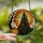 Halloween Enthusiasts' Intricate Stained Glass Glowing Pumpkin Gothic Castle Orange Amber Green Stained Glass Suncatcher - 2